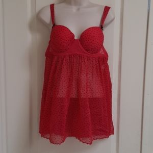 Lina Donatella Hot Pink Black Polka Lingere